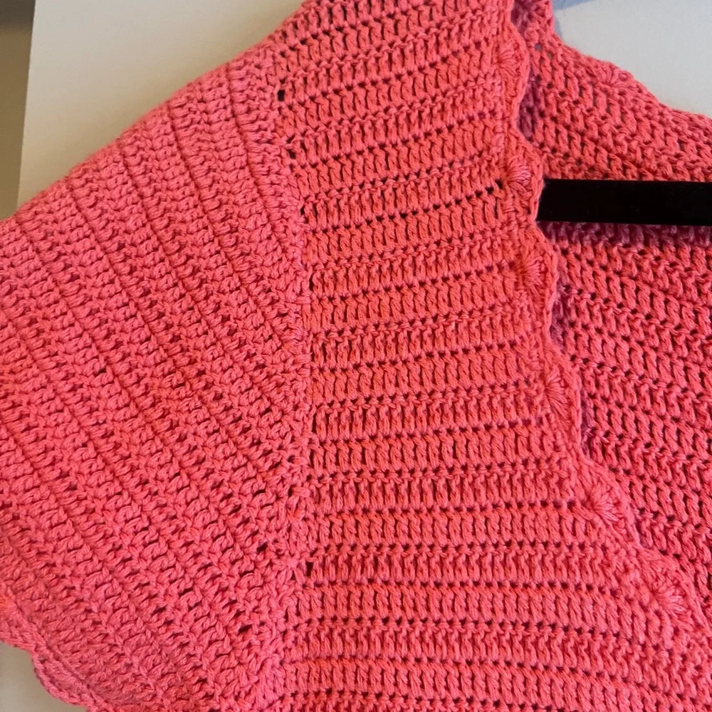 Show Me Your MuMu Coral Crochet Mini Dress - Picture 5 of 9